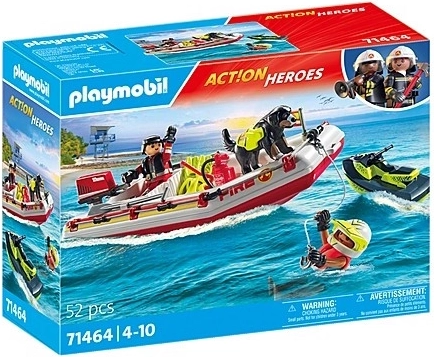 Set figurica Action Heroes Vatrogasni čamac s vodenim skuterom