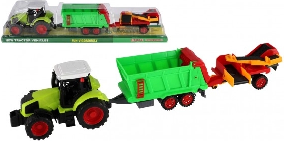 Traktor s prikolicom i trakom plastični, 56cm, zamašnjak
