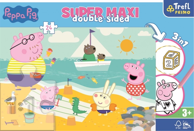 Dvostrana slagalica Peppa Pig SUPER MAXI 24 komada