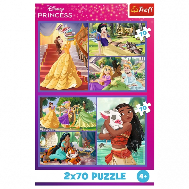 Puzzle 2x70 Disney Princeze Bajkoviti Dani