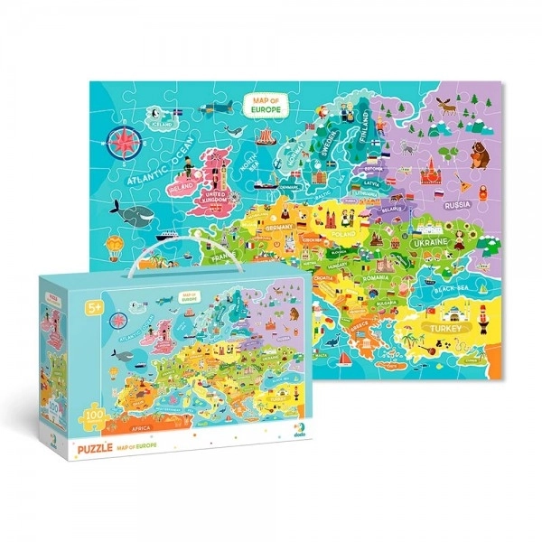 Puzzle Karta Europe - 100 komada