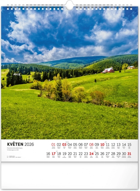 Zidni kalendar Krkonoše 2026