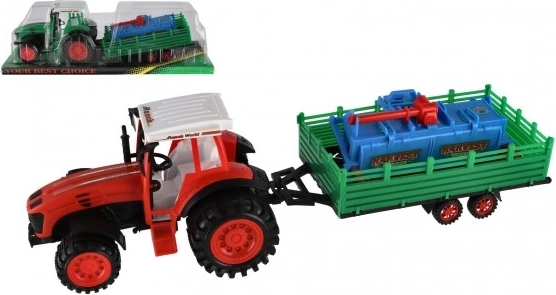 Traktor s prikolicom i rotacijskim kultivatorom, plastika, 52 cm, na inercijski pogon