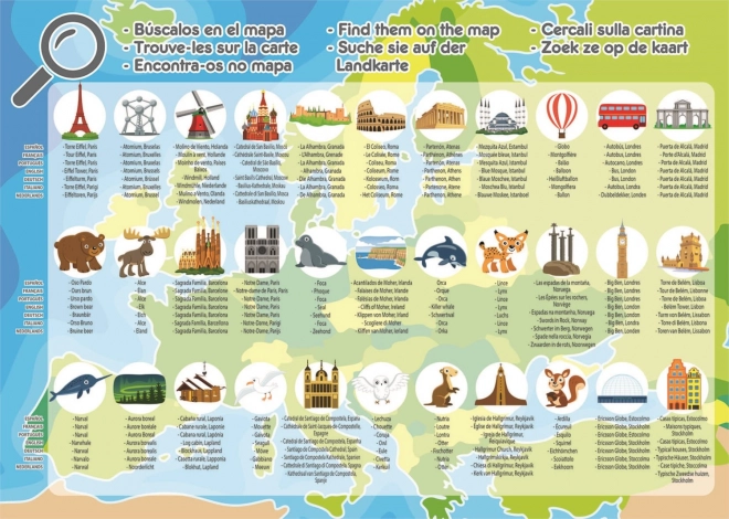 Educa puzzle Karta Europe 150 dijelova