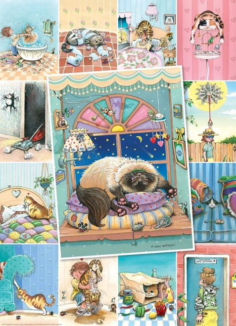 Puzzle Mačji život XL 500 dijelova EUROGRAPHICS
