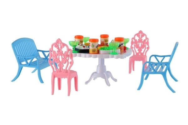 Namještaj za lutke plastika 4 boje u blisteru 14x11x16cm