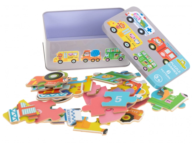 Puzzle u limenoj kutiji - autići