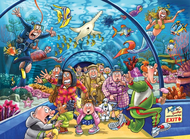 Jumbo puzzle Wasgij igre u akvariju 1000 dijelova