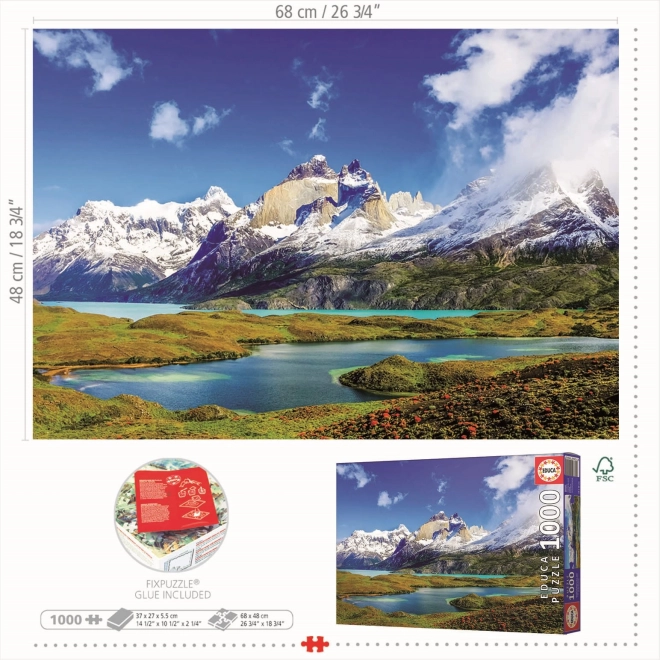 Educa puzzle Torres del Paine, Patagonija 1000 dijelova
