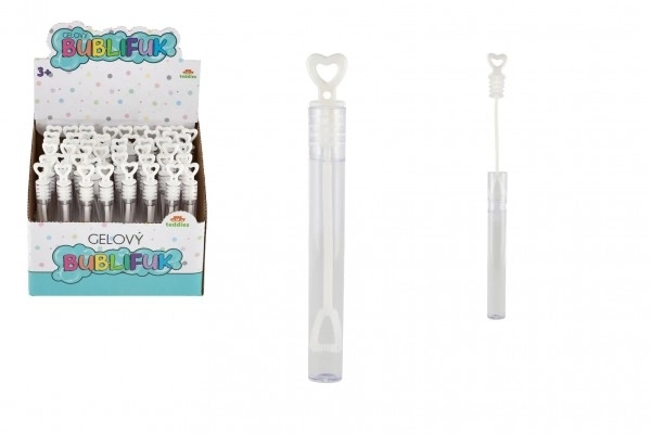 Mini puhalica za balone 5 ml gel bijeli vjenčani 10,5cm