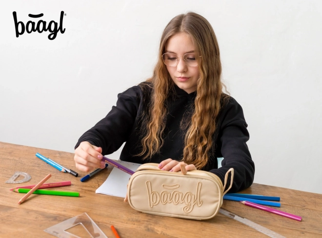 Studentski pernica Beige