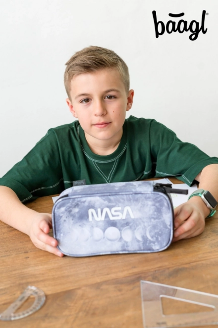 školska pernica BAAGL NASA Grey od recikliranog materijala