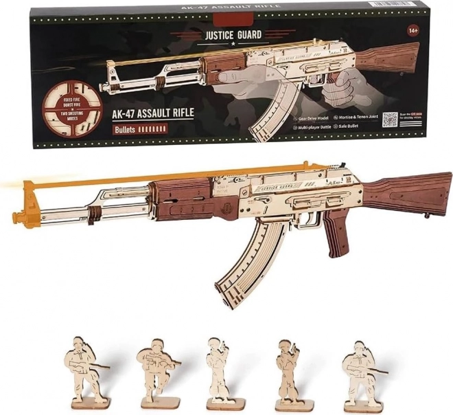 RoboTime 3D Drvene mehaničke slagalice Napadačka puška AK-47