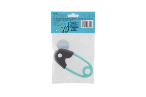 Zvečkica igla plastika 12cm sivo-tirkizna 12x19cm u vrećici 0+
