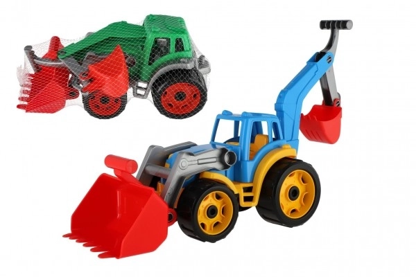 Traktor s lopatom i bagerom