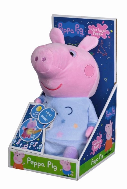 Peppa Pig 2-u-1 plišani uspavanko svirajući + svjetlo, plavi, 25 cm