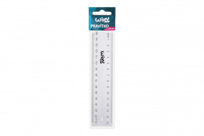 Ravnalo 15 cm prozirno