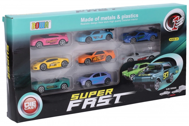 Set od 8 metalnih autića 7,5 cm