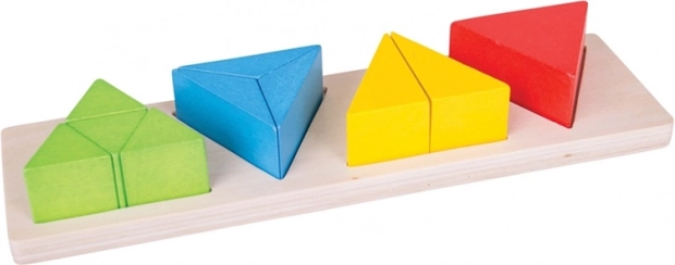 Bigjigs Toys umetaljka slagalica – trokutasti razlomci