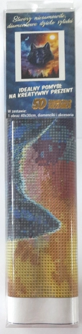 Norimpex Dijamantno slikanje Tamni vuk 30x40cm