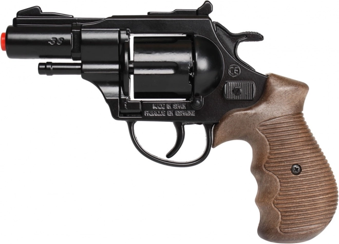 Metalni crni policijski revolver Gold Collection - 12 metaka