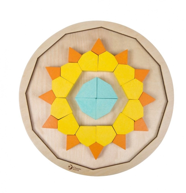 Montessori puzzle mandala - uzorci, oblici i boje