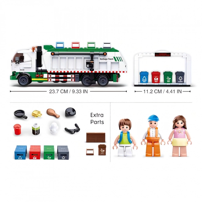 Sluban Town M38-B0780 Kamion za reciklažu + igra s kartama