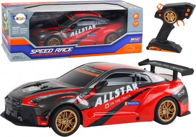 Veliki daljinski upravljani sportski automobil 1:10 crveni