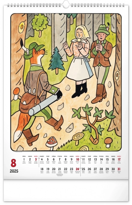 Zidni kalendar Josef Lada 2025, 33 × 46 cm