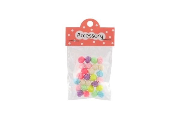 Plastične perle cvjetići s uzicom 2 vrste u vrećici 6,5x11x1 cm