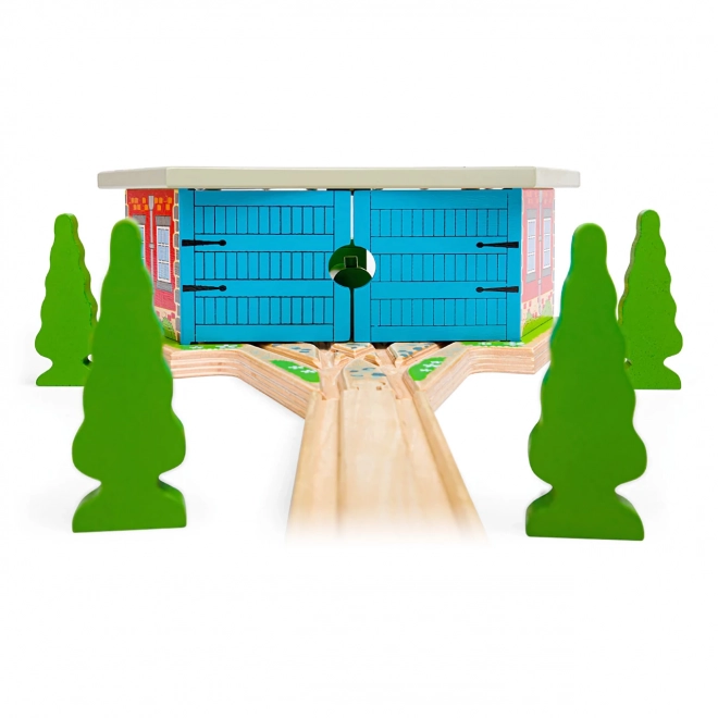 Bigjigs Rail Trostruko skladište s vratima