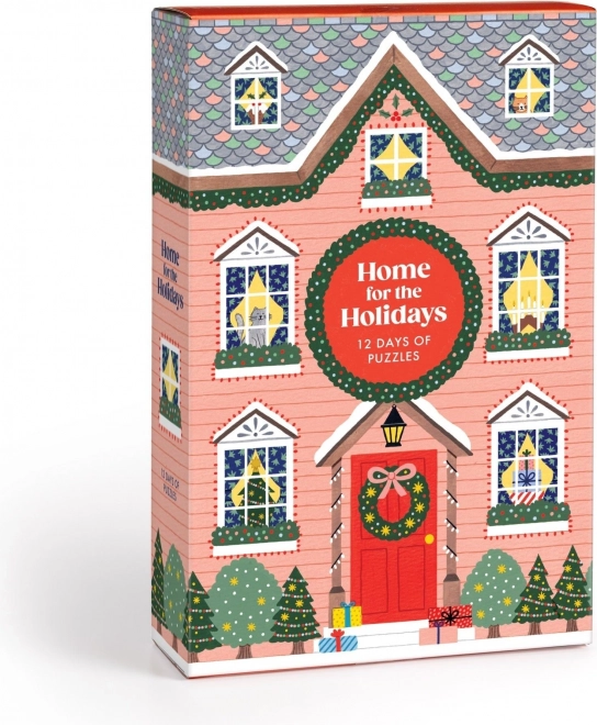 GALISON Puzzle Adventni kalendar Doma za Božić 12x42 komada