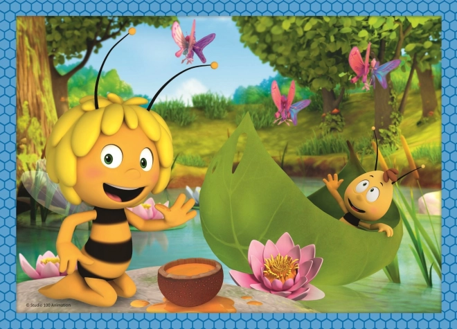 TREFL Puzzle Pčelica Maja: Avanture 4u1 (12,15,20,24 dijelova)