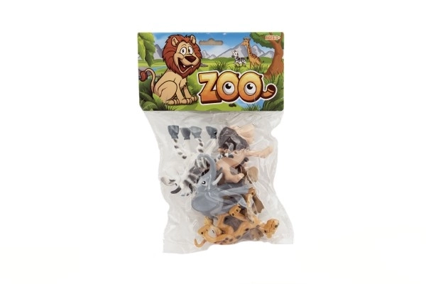 Vesela safari ZOO životinjice plast 9-10 cm 6 kom u vrećici