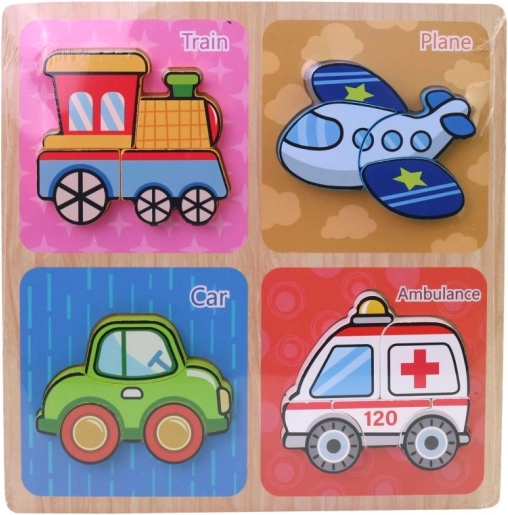 Drvene puzzle Prometna sredstva 30 x 30 cm