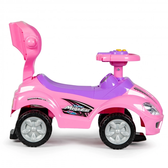 ECOTOYS Gurajka sa zvukovima i upravljačkom šipkom Auto roza
