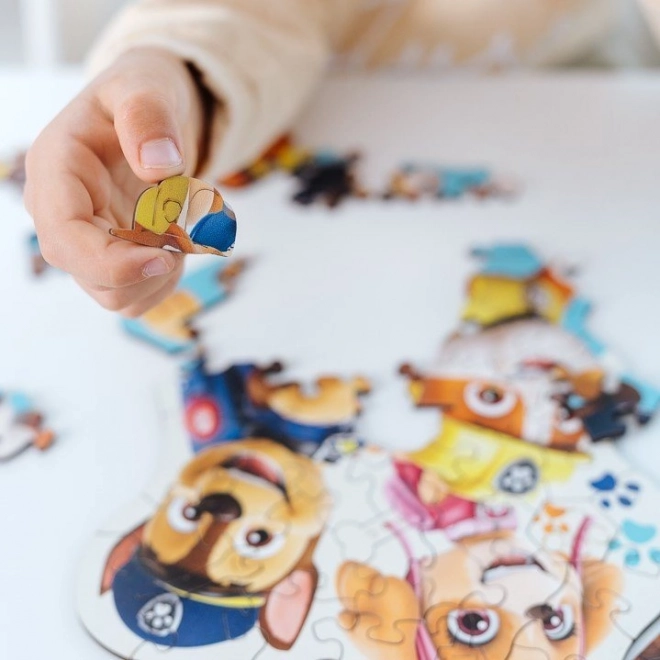 Drvene obostrane puzzle Psići u ophodnji 50 dijelova