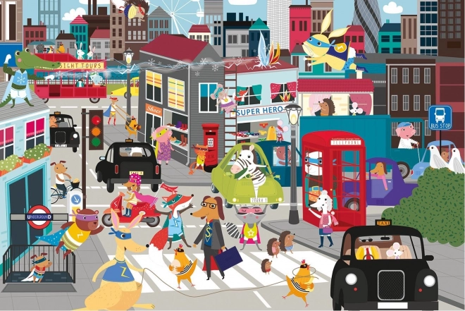 Dječje puzzle Superhero City 36 dijelova