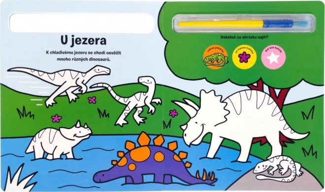 Oboji me! Dinosauri - Knjiga S Vodenim Bojama