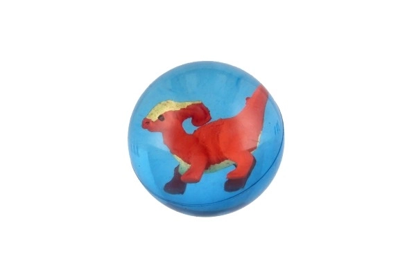 Lopta/skakavac s dinosaurom 4cm mix vrsta 32 kom u posudi