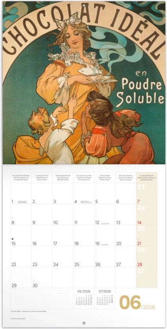 Kalendar podsjetnik Alfons Mucha 2026