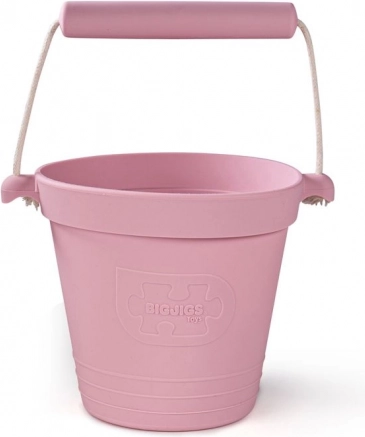 Silikonska plažna kanta svijetloružičasta BIGJIGS TOYS
