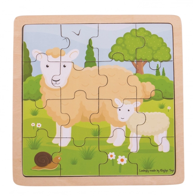 Bigjigs Toys puzzle - Ovca s janjcem