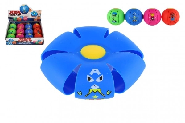 Ravna Lopta - Baci disk, uhvati loptu! plast 8 cm 4 boje 12 kom u kutiji