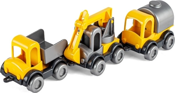 Auto građevinski Kid Cars 3 kom plastični 10cm u kutiji 30x8x10cm 12m+ Wader