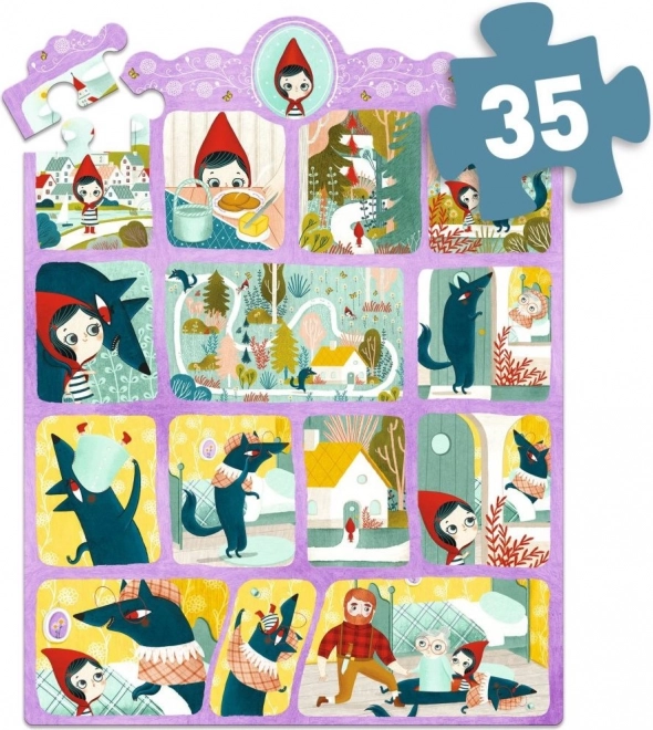 Puzzle s pričom Crvenkapica 35 dijelova