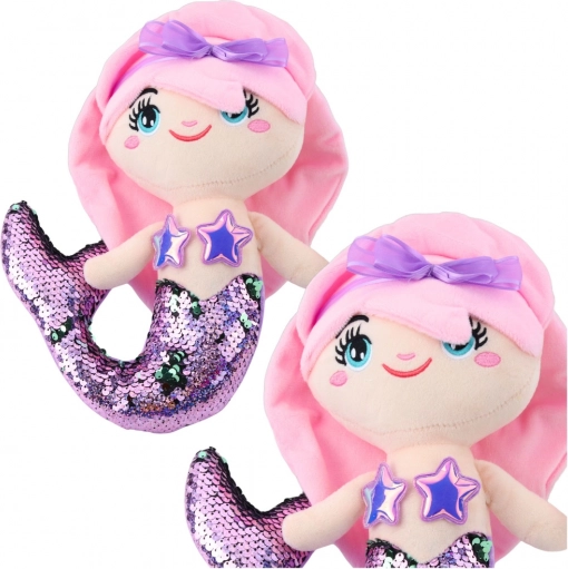 Plus morska sirena s dvobojnim sjajnim repom 28 cm