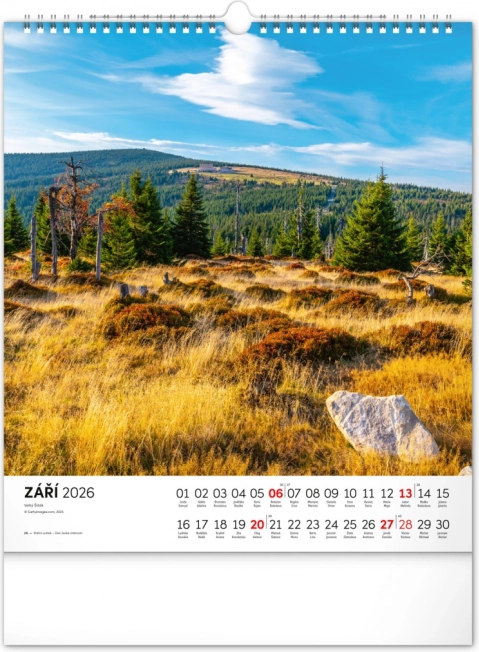 Zidni kalendar Krkonoše 2026