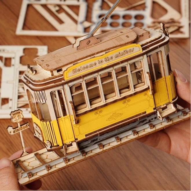 Retro Tramvaj - 3D drvena slagalica