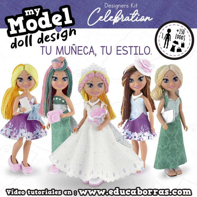 EDUCA Kreativni set Moji Model Dizajn Lutka: Proslava